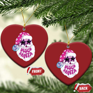 Funny Pink Disco Santa Retro Groovy Christmas Ornament TS09 Heart Red Print Your Wear