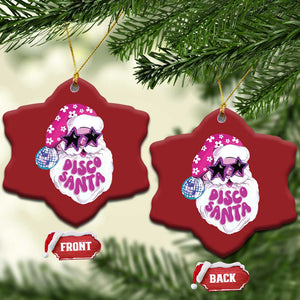 Funny Pink Disco Santa Retro Groovy Christmas Ornament TS09 Snow Flake Red Print Your Wear