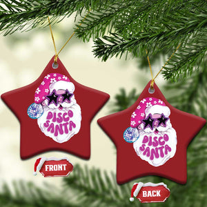 Funny Pink Disco Santa Retro Groovy Christmas Ornament TS09 Star Red Print Your Wear