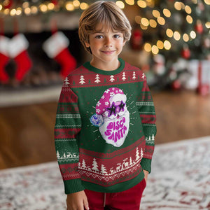 Funny Pink Disco Santa Retro Groovy Ugly Christmas Sweater TS09 Christmas Print Your Wear