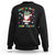 Stay Marry and bright Groovy Christmas Hippie Santa Clause Sweatshirt TS09 Black Printyourwear