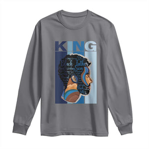 African American Dad Long Sleeve Shirt Black History King Melanin Father Pride TS09 Charcoal Print Your Wear