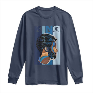 African American Dad Long Sleeve Shirt Black History King Melanin Father Pride TS09 Navy Print Your Wear