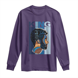 African American Dad Long Sleeve Shirt Black History King Melanin Father Pride TS09 Purple Print Your Wear