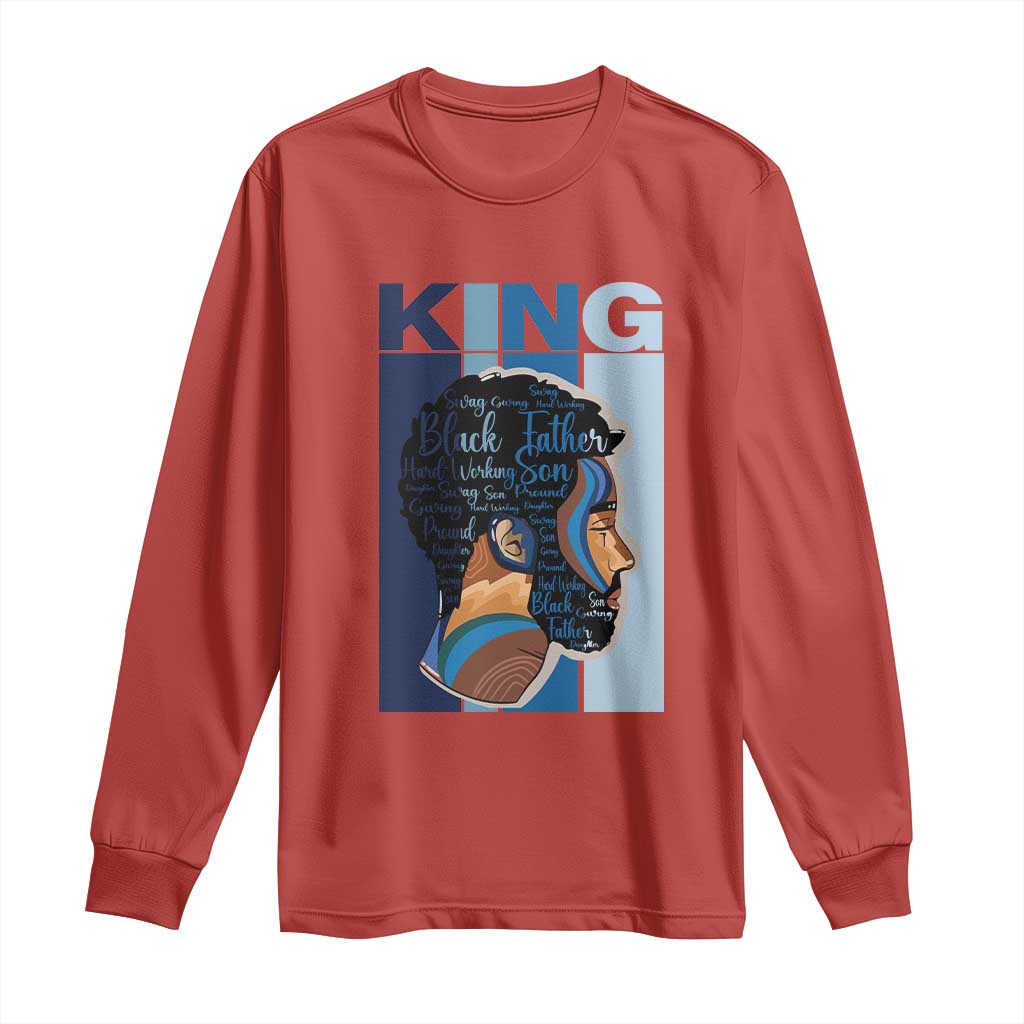 African American Dad Long Sleeve Shirt Black History King Melanin Father Pride TS09 Red Print Your Wear