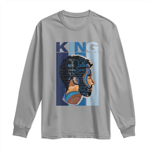 African American Dad Long Sleeve Shirt Black History King Melanin Father Pride TS09 Sport Gray Print Your Wear