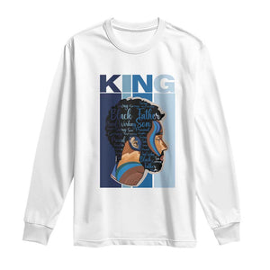 African American Dad Long Sleeve Shirt Black History King Melanin Father Pride TS09 White Print Your Wear