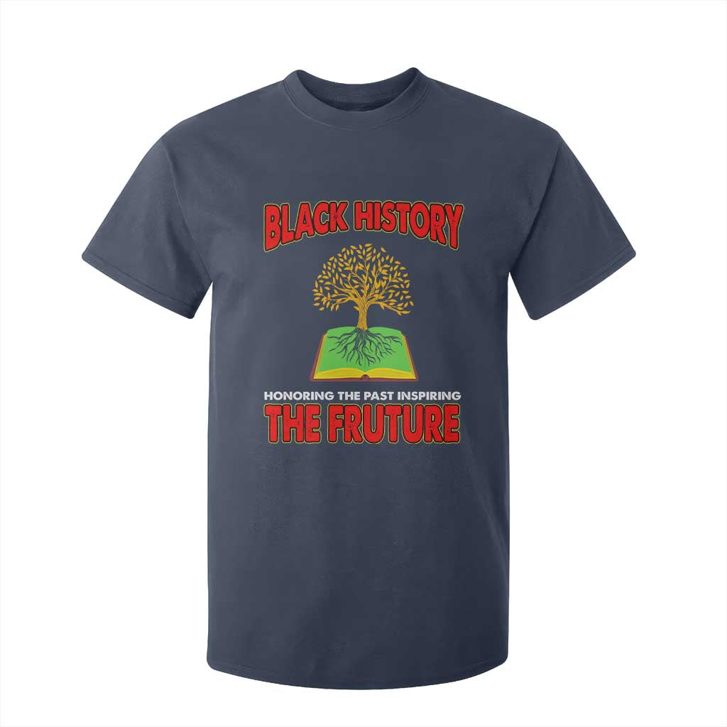 Black History Month T Shirt For Kid Honoring The Past Inspiring The Future TS09 Navy Print Your Wear