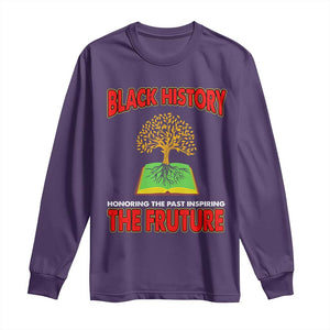 Black History Month Long Sleeve Shirt Honoring The Past Inspiring The Future TS09 Purple Print Your Wear