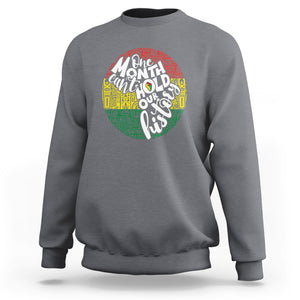 One Month Can't Hold Our History African American Sweatshirt TS09 Charcoal Printyourwear