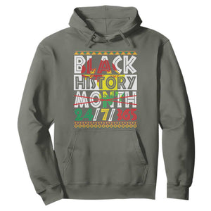 Black History Month 24/7/365 Gift Pride African American Hoodie TS09 Military Green Printyourwear