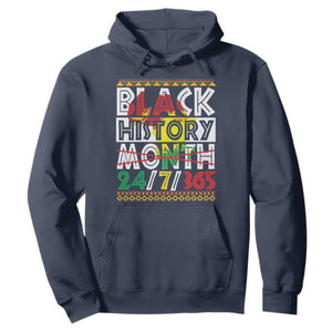 Black History Month 24/7/365 Gift Pride African American Hoodie TS09 Navy Printyourwear