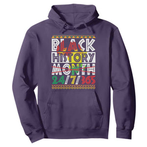 Black History Month 24/7/365 Gift Pride African American Hoodie TS09 Purple Printyourwear