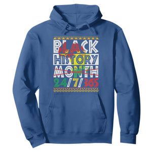 Black History Month 24/7/365 Gift Pride African American Hoodie TS09 Royal Blue Printyourwear