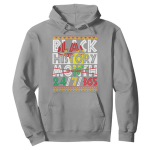 Black History Month 24/7/365 Gift Pride African American Hoodie TS09 Sport Gray Printyourwear