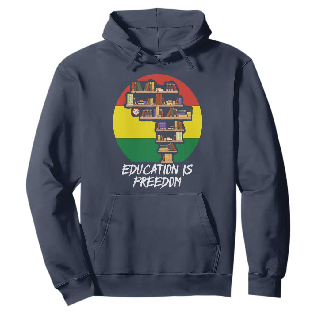 Black History Month Hoodie Education Is Freedom African Americans TS09 Navy Printyourwear