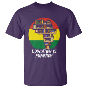 Black History Month T Shirt Education Is Freedom African Americans TS09 Purple Printyourwear