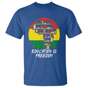 Black History Month T Shirt Education Is Freedom African Americans TS09 Royal Blue Printyourwear