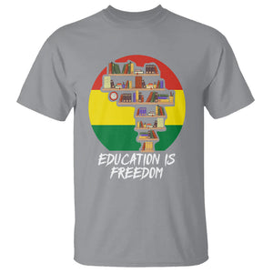 Black History Month T Shirt Education Is Freedom African Americans TS09 Sport Gray Printyourwear