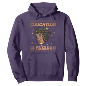 Black History Month Hoodie Education Is Freedom Teacher Women TS09 Purple Printyourwear