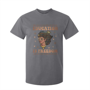 Black Teacher T Shirt For Kid Education Is Freedom Black History Month TS09 Charcoal Print Your Wear