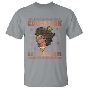 Black History Month T Shirt Education Is Freedom Teacher Women TS09 Sport Gray Printyourwear