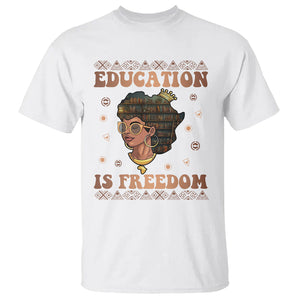 Black History Month T Shirt Education Is Freedom Teacher Women TS09 White Printyourwear