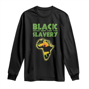 Black Freedom Long Sleeve Shirt Black History Didn't Start With Slavery African TS09 Black Print Your Wear