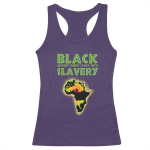 Black Freedom Racerback Tank Top Black History Didn't Start With Slavery African TS09 Purple Print Your Wear