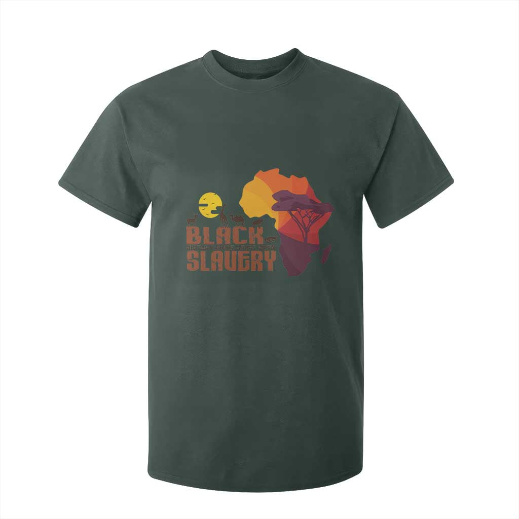 Black Pride T Shirt For Kid Black History Didn't Start With Slavery African TS09 Dark Forest Green Print Your Wear