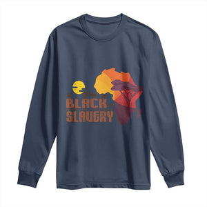 Black Pride Long Sleeve Shirt Black History Didn't Start With Slavery African TS09 Navy Print Your Wear