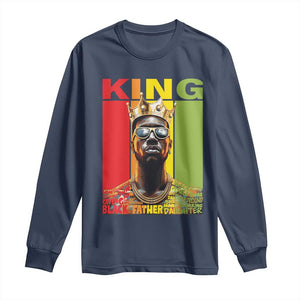 African American Dad Long Sleeve Shirt Black History King Father Melanin TS09 Navy Print Your Wear