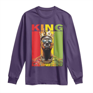 African American Dad Long Sleeve Shirt Black History King Father Melanin TS09 Purple Print Your Wear