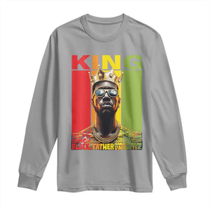 African American Dad Long Sleeve Shirt Black History King Father Melanin TS09 Sport Gray Print Your Wear