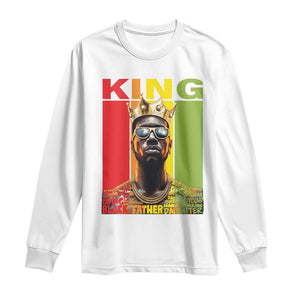 African American Dad Long Sleeve Shirt Black History King Father Melanin TS09 White Print Your Wear