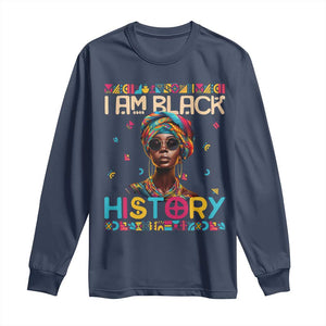 I Am Black History Long Sleeve Shirt Pretty African American Women TS09 Navy Print Your Wear