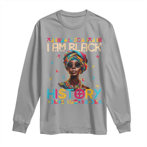 I Am Black History Long Sleeve Shirt Pretty African American Women TS09 Sport Gray Print Your Wear