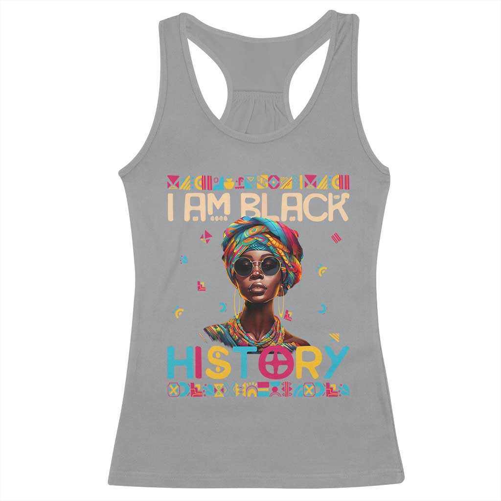 I Am Black History Racerback Tank Top Pretty African American Women TS09 Sport Gray Print Your Wear