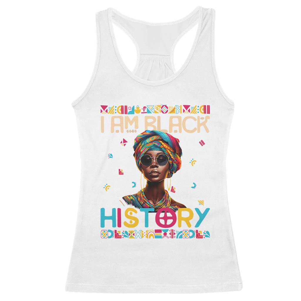 I Am Black History Racerback Tank Top Pretty African American Women TS09 White Print Your Wear