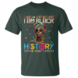 I Am Black History African American Women Pretty T Shirt TS09 Dark Forest Green Printyourwear