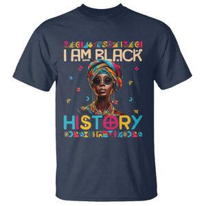 I Am Black History African American Women Pretty T Shirt TS09 Navy Printyourwear