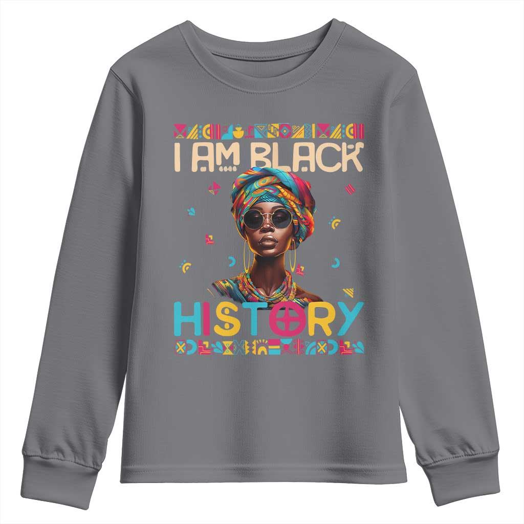 I Am Black History Youth Sweatshirt Pretty African American Women TS09 Charcoal Print Your Wear