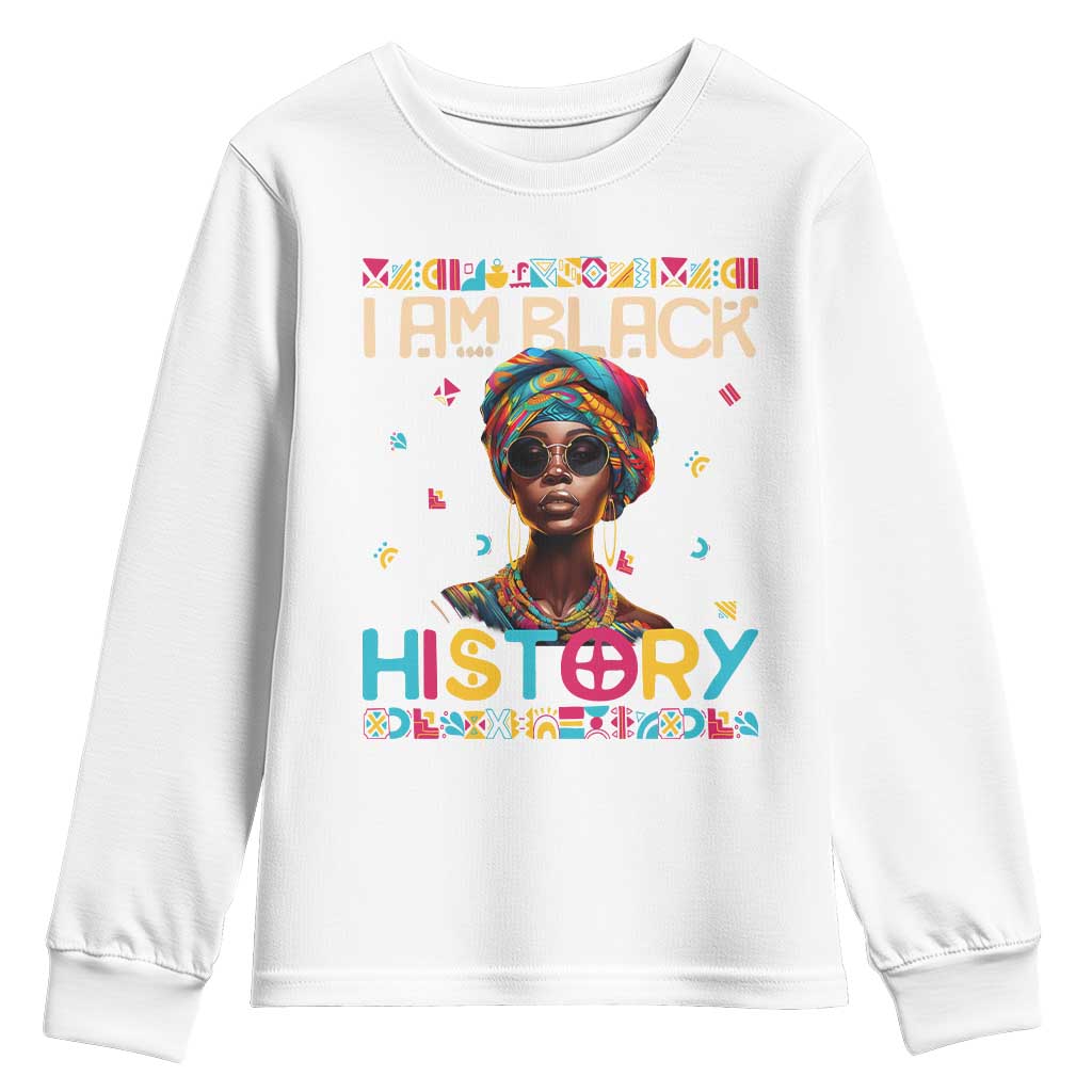 I Am Black History Youth Sweatshirt Pretty African American Women TS09 White Print Your Wear