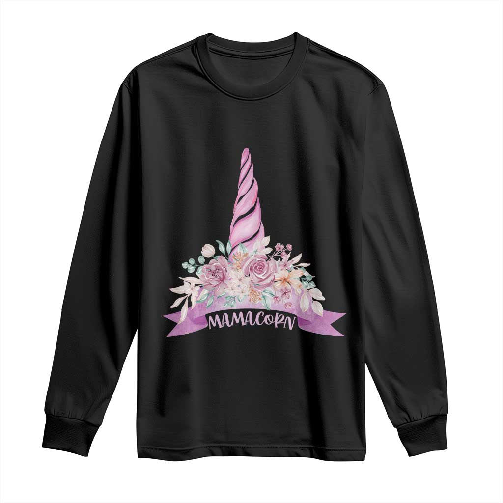 Cute Mamacorn Mother's Day Long Sleeve Shirt TS09 Black Print Your Wear
