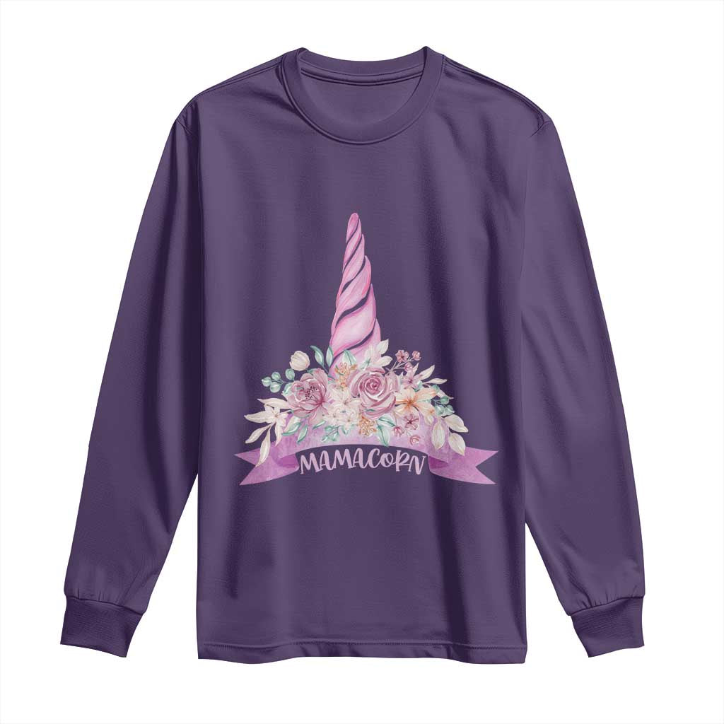 Cute Mamacorn Mother's Day Long Sleeve Shirt TS09 Purple Print Your Wear