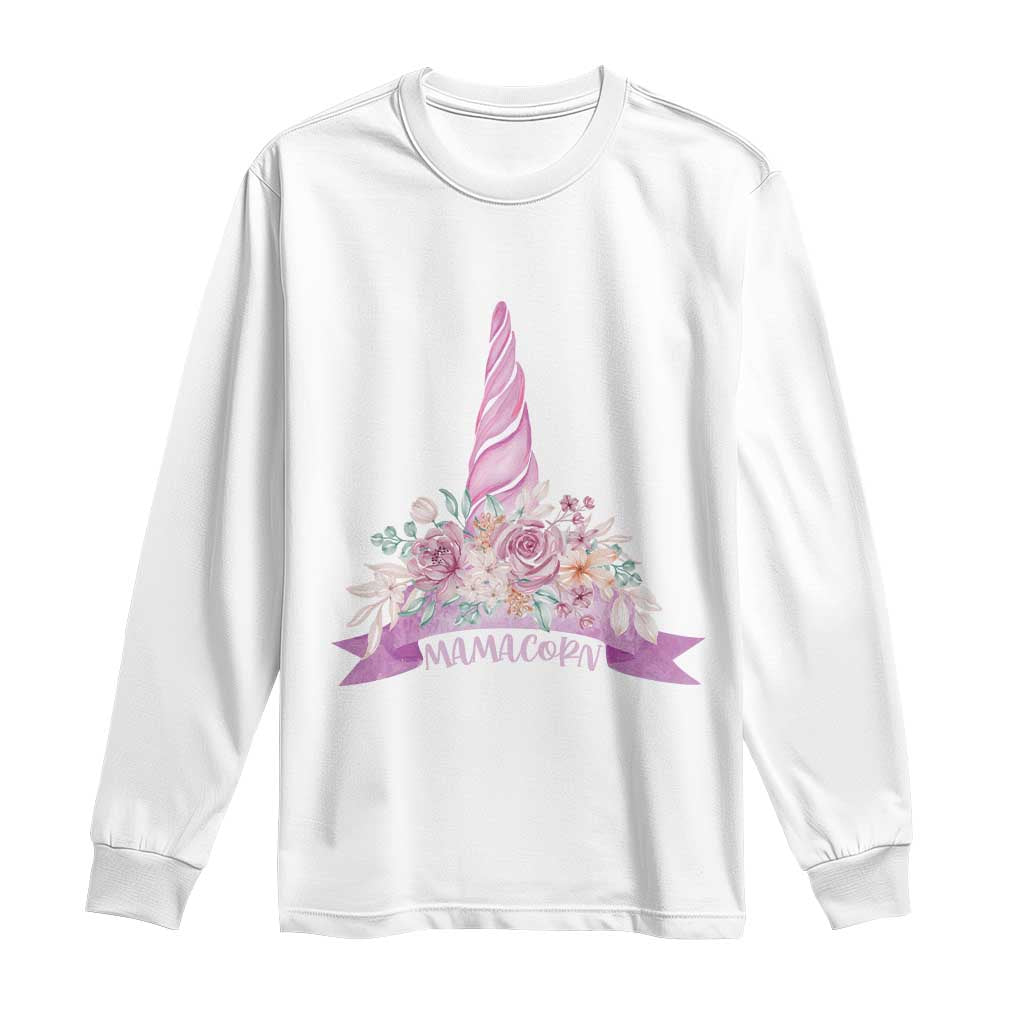 Cute Mamacorn Mother's Day Long Sleeve Shirt TS09 White Print Your Wear