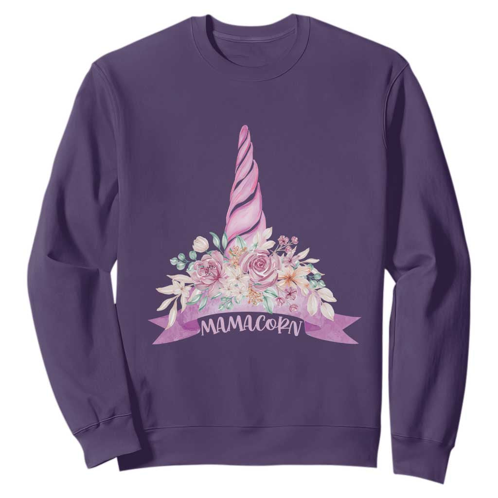 Cute Mamacorn Mother's Day Sweatshirt TS09 Purple Print Your Wear