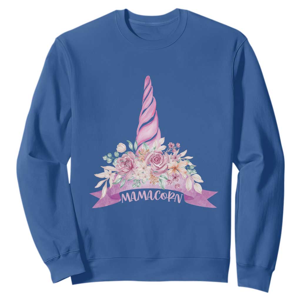Cute Mamacorn Mother's Day Sweatshirt TS09 Royal Blue Print Your Wear