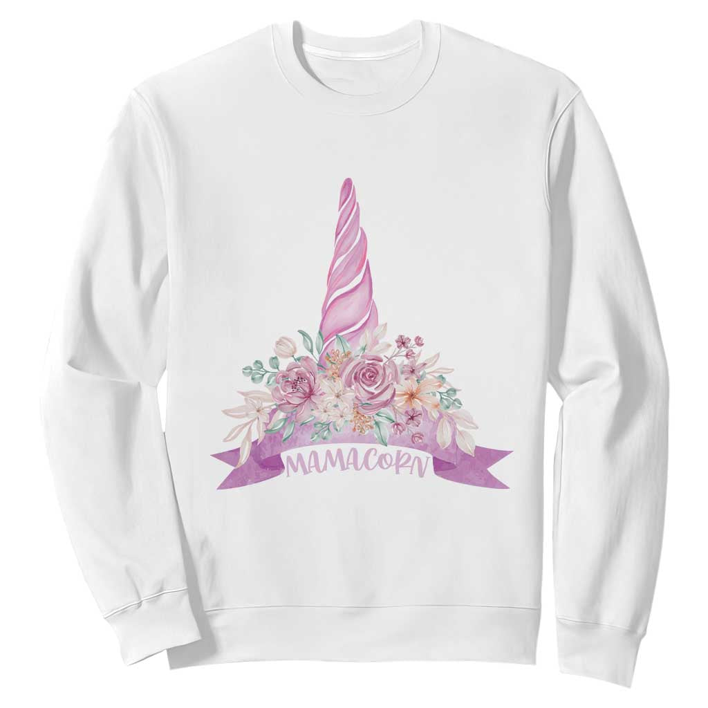 Cute Mamacorn Mother's Day Sweatshirt TS09 White Print Your Wear