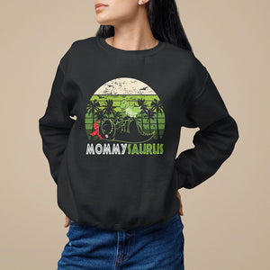 Mother's Day Sweatshirt Mommysaurus Mommy Dinosaur TS09 Black Printyourwear